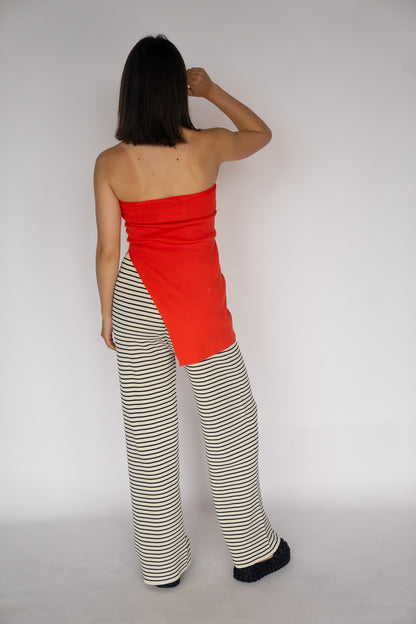 Asymmetrical Scarlet Top