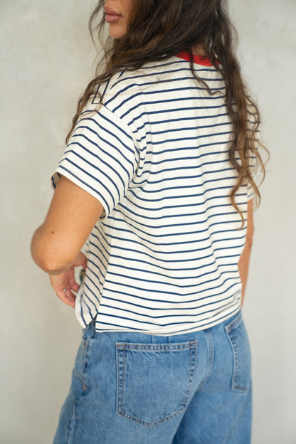 Striped Boxy Tee (New Colors)