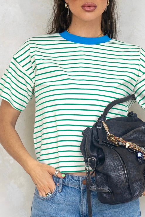 Striped Boxy Tee (New Colors)