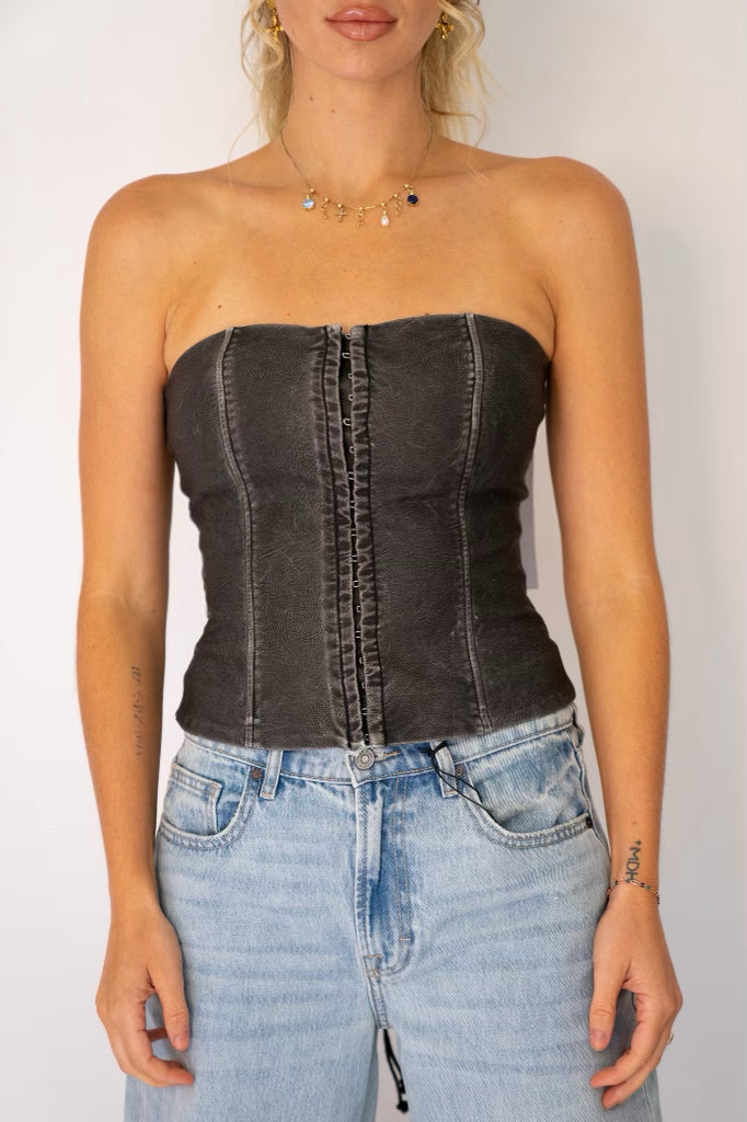 Black Corset Tube Top