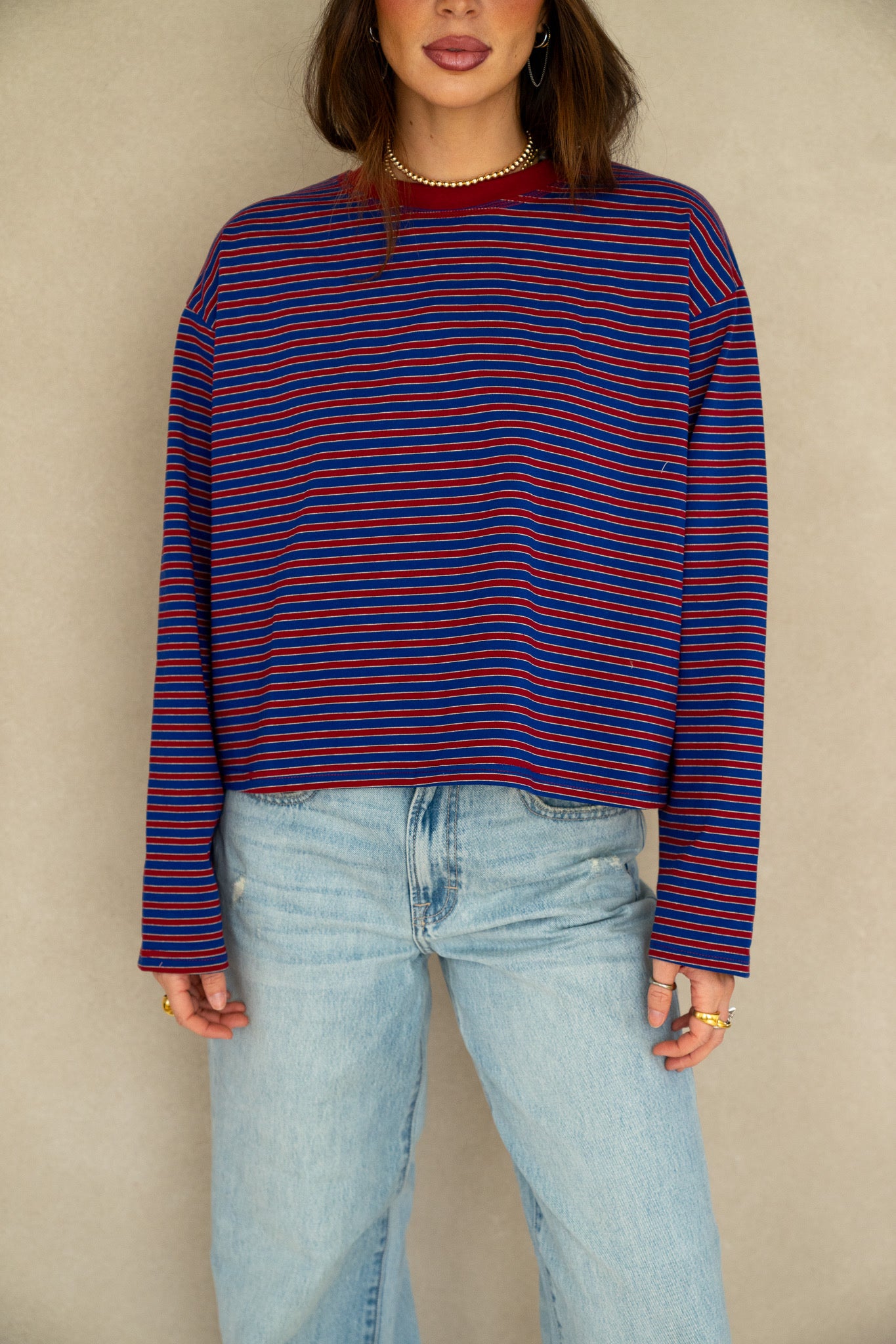 Striped Long Sleeve Vintage Tee