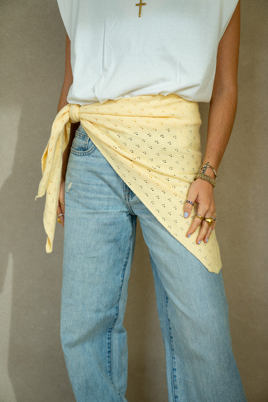 Pointelle Knitdown Scarf