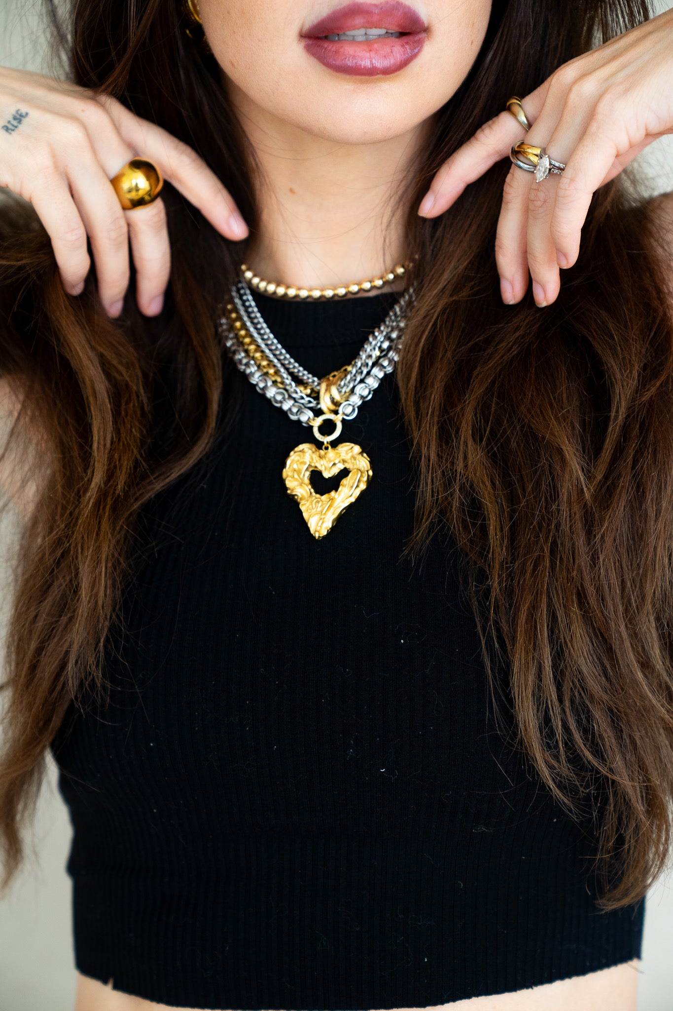 Mixed Metal Christa Necklace