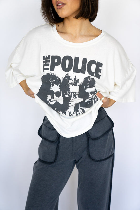 The Police Vintage Graphic Oversized Tee