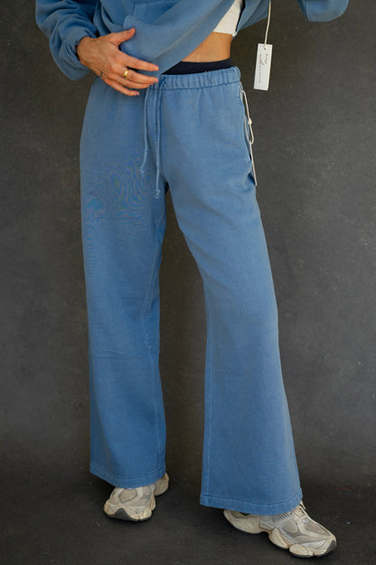 Essential Ocean Blue Cotton Sweats