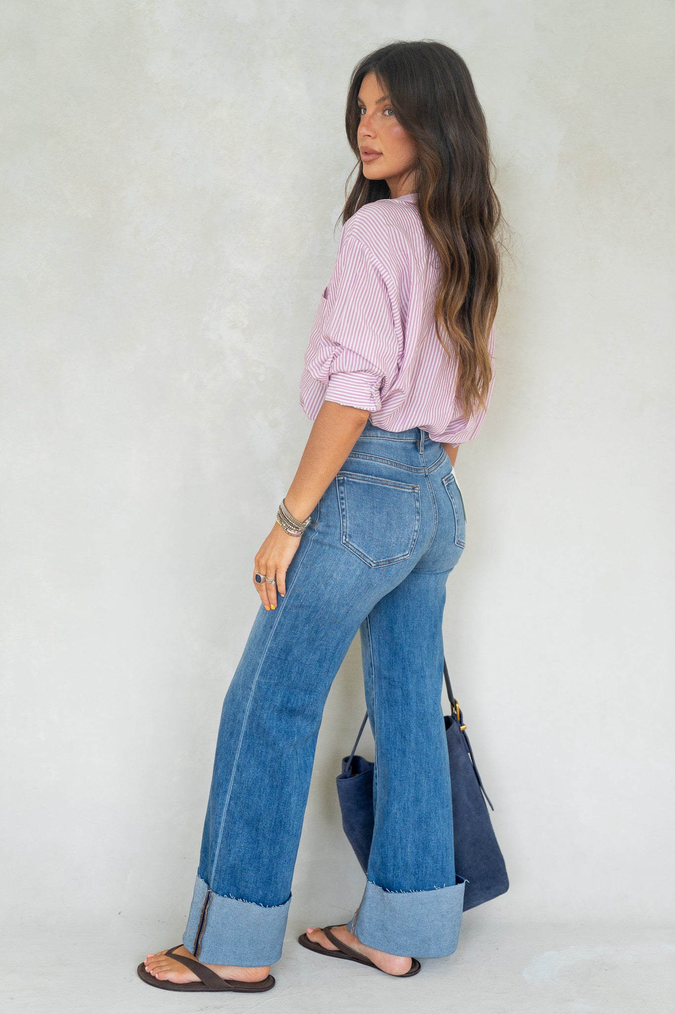 Clean Cuff Dark Wash Denim