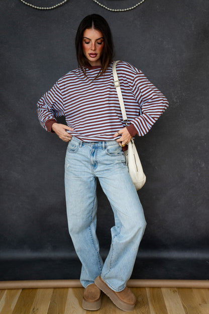 The Harbor Stripe Long Sleeve Top