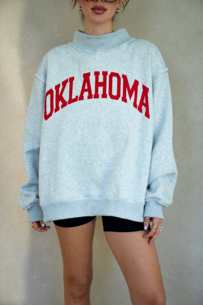 Oklahoma/OK Reversible Mock Neck