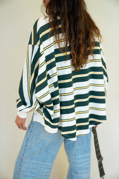 Striped Oversized Crewneck