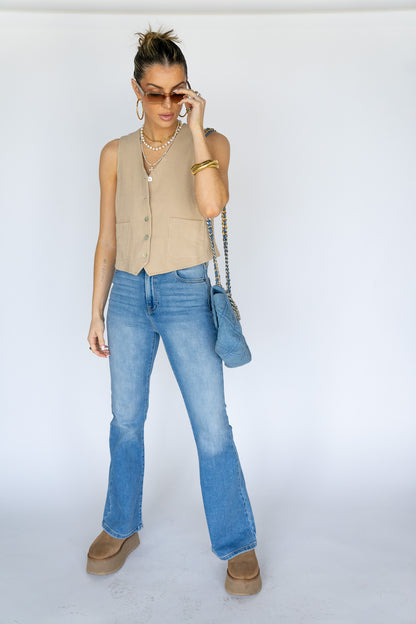 Happi High Rise Flare Jeans (Multiple Colors)