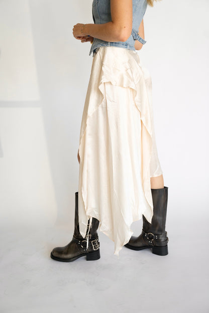 Asymmetric Wrap Skirt