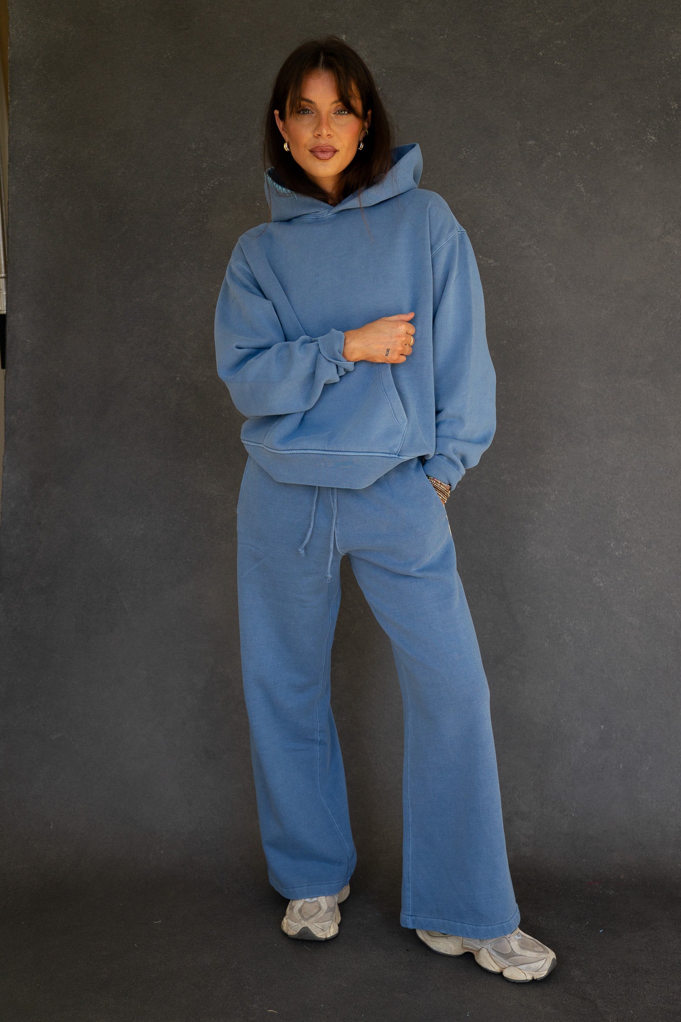 Essential Ocean Blue Cotton Sweats