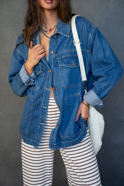 Oversized Denim Shacket
