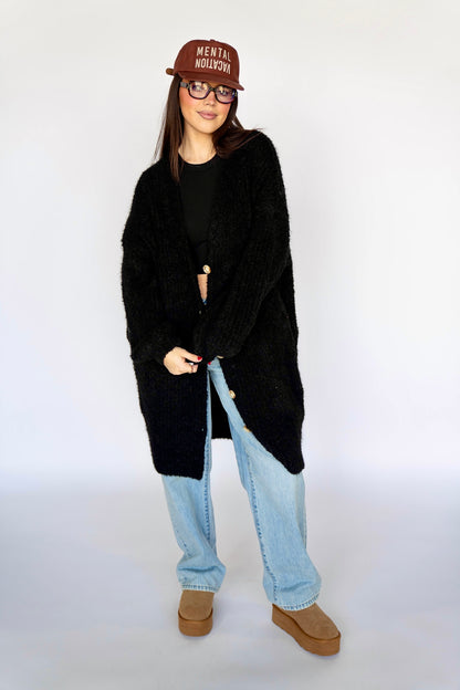 Long Black Cardi