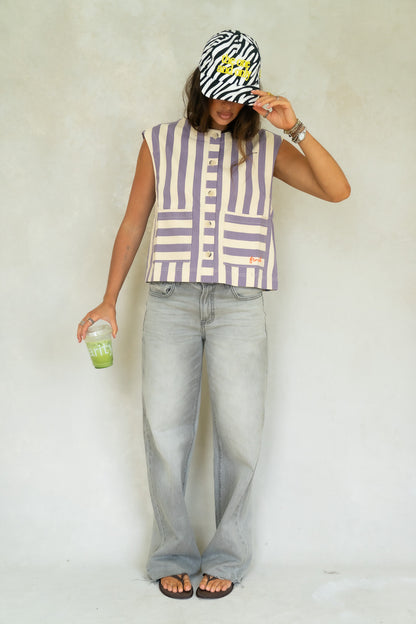 FRNCH Striped Vest