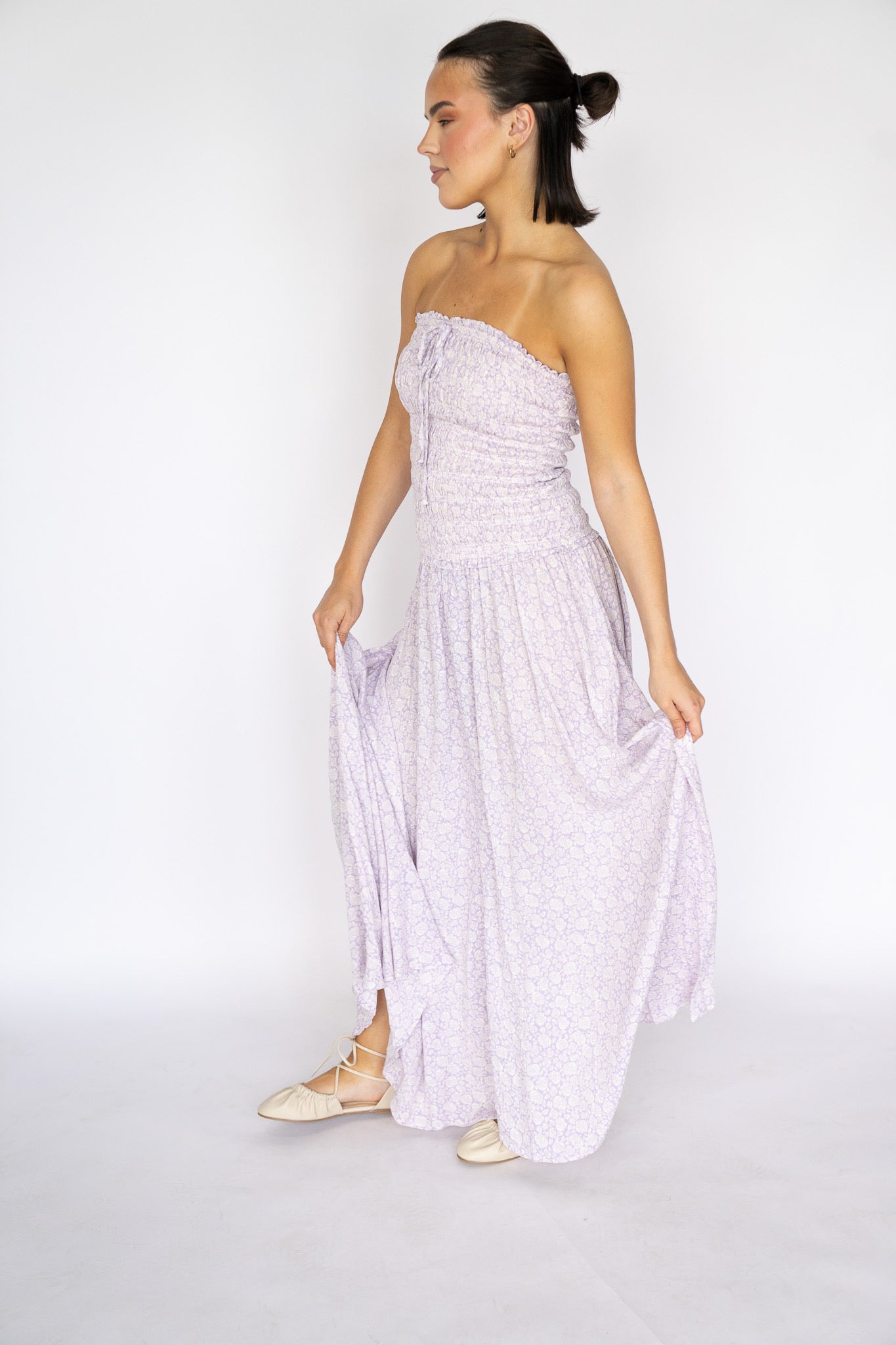 Lavender Breeze Smocked Maxi