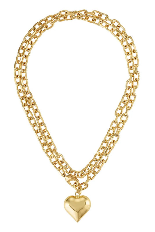 Puff Heart Necklace