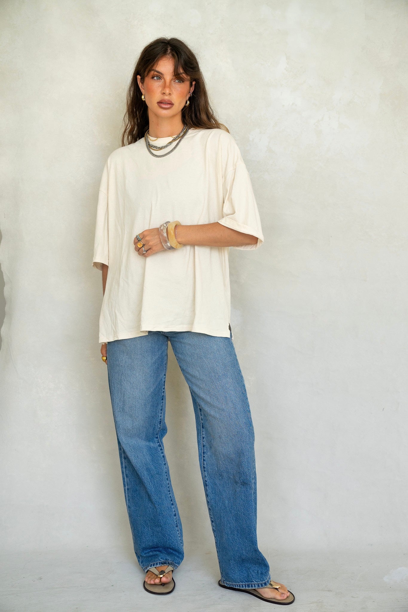 Oversized Cream T-Shirt