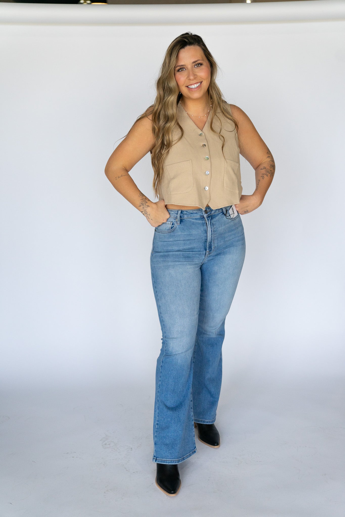 Happi High Rise Flare Jeans (Multiple Colors)