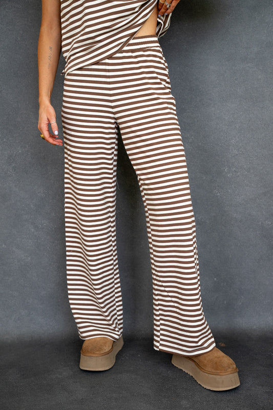 Heidi Relaxed Fit Pants - Brown