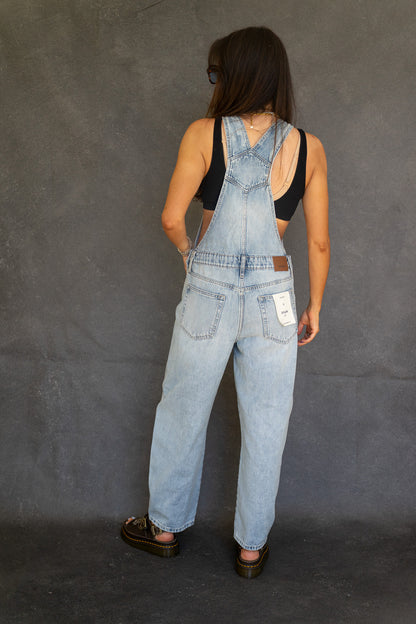 Lightwash Barrel Overalls