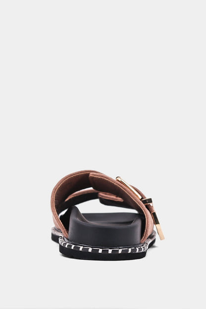 Charlotte Suede Sandal (Taupe)