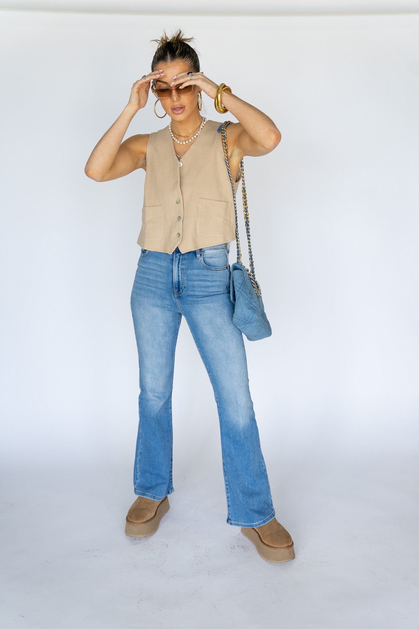 Happi High Rise Flare Jeans (Multiple Colors)