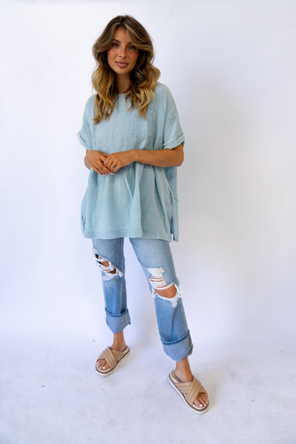 Babydoll Gauze Top (Multiple Colors)