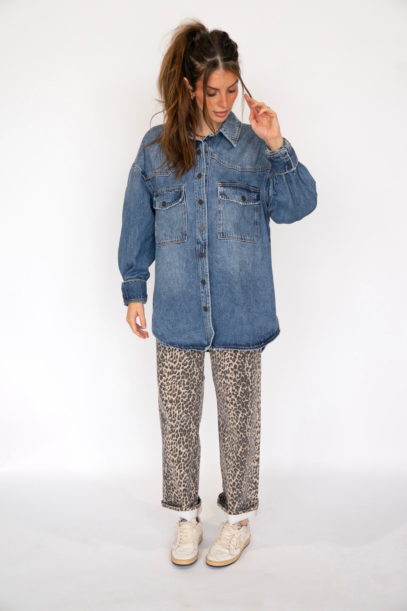Abby Oversized Denim Top