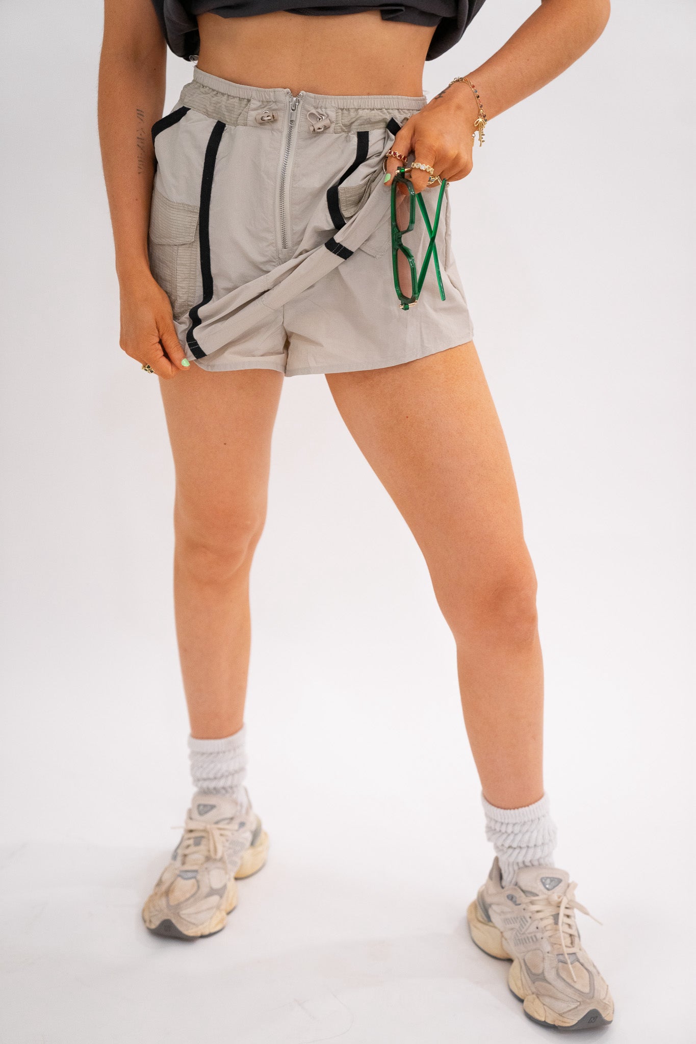 Nylon Cargo Skort