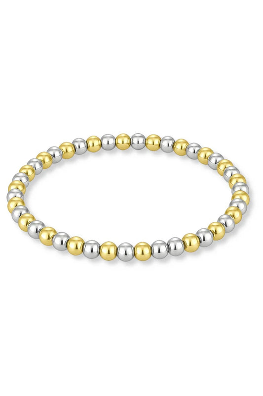Mixed Metals Beaded Bracelet