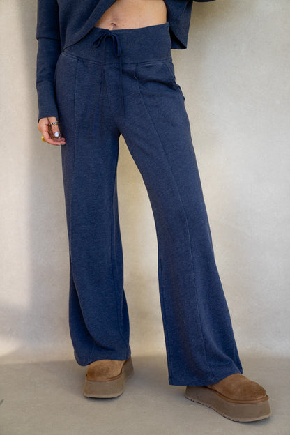 Terry Ribbed Raw Hem Pants (Multiple Colors)