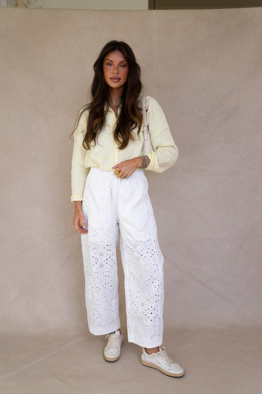 Spring Eyelet Pants