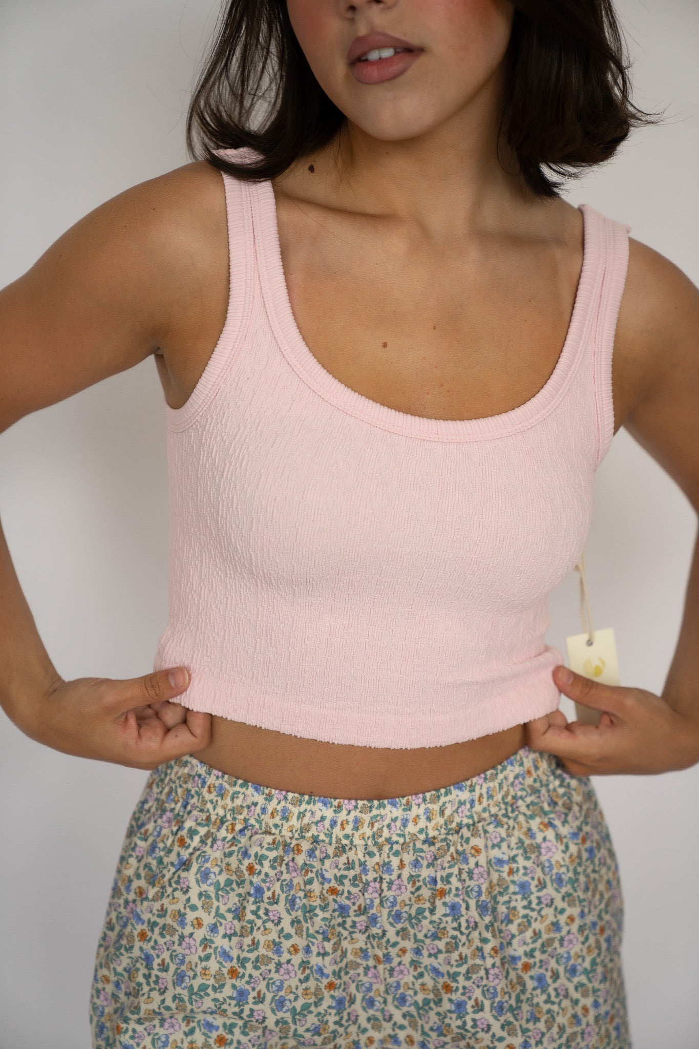 Waffle Knit Crop Tank (Multiple Colors)