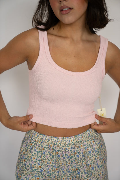 Waffle Knit Crop Tank (Multiple Colors)