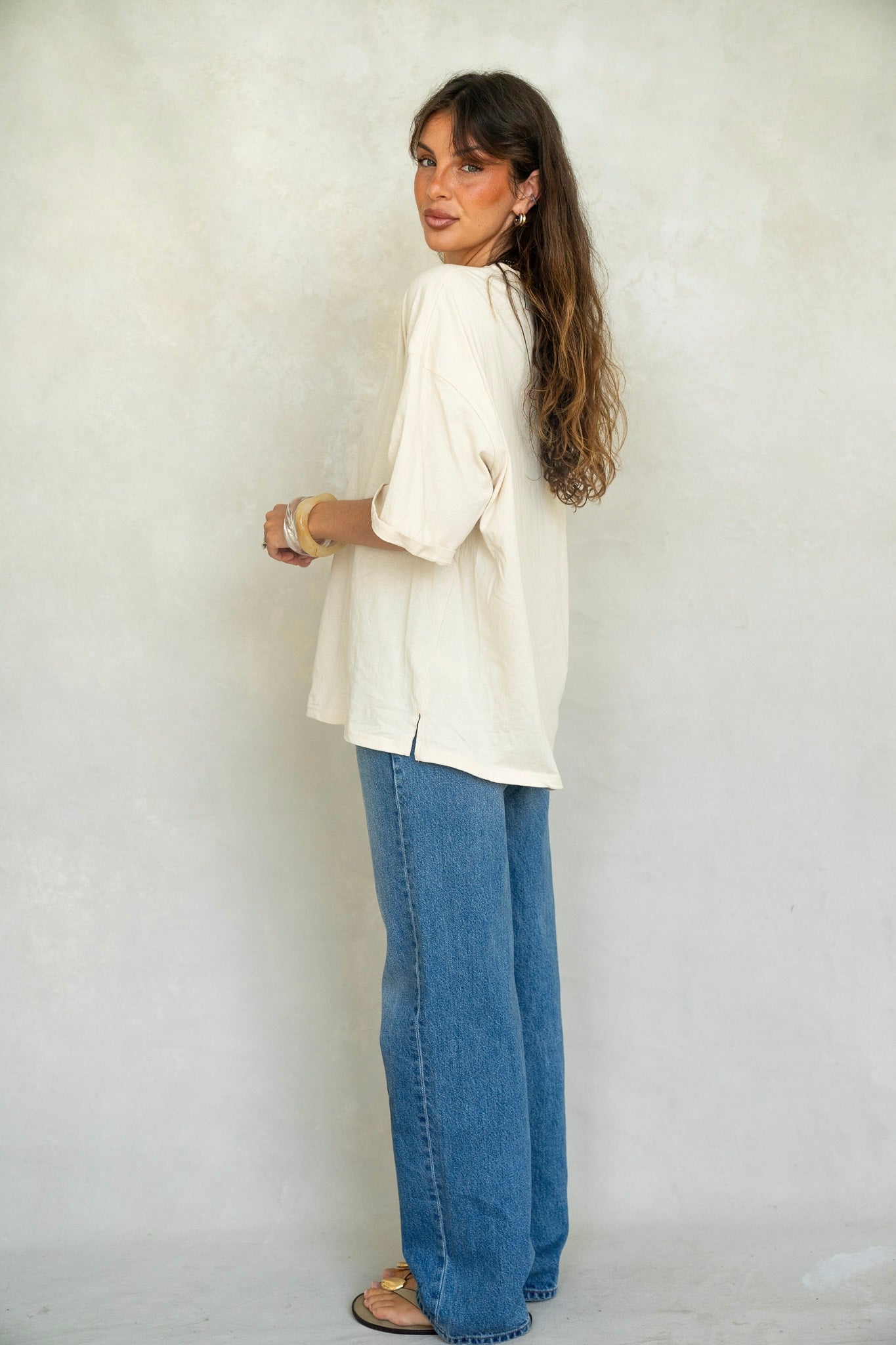 Oversized Cream T-Shirt