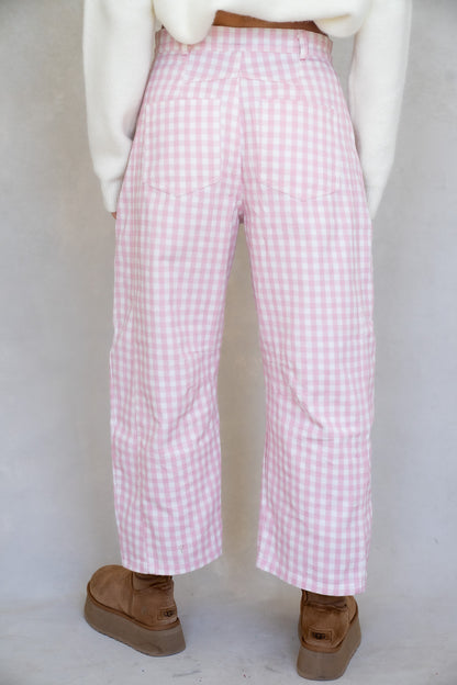 Pink Gingham Barrels