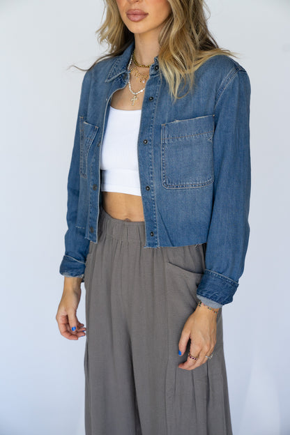 Cropped Staple Denim Jacket