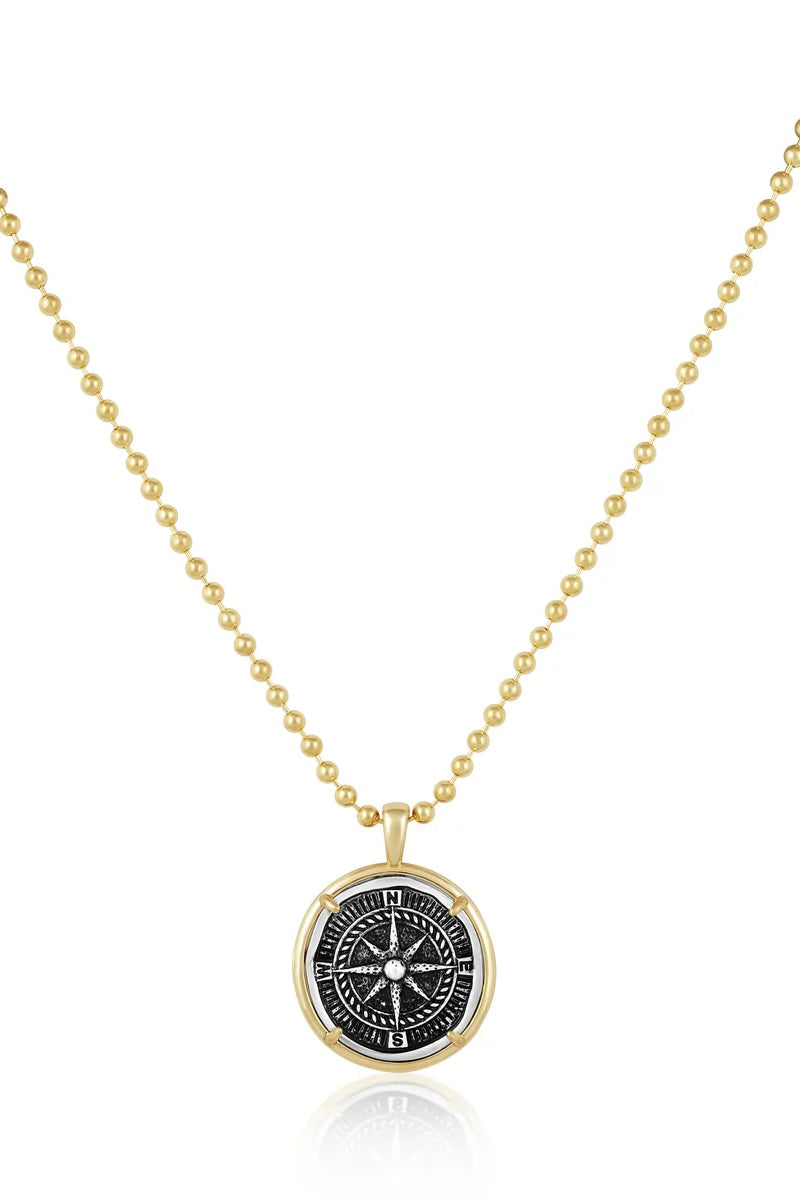 Compass Coin Necklace