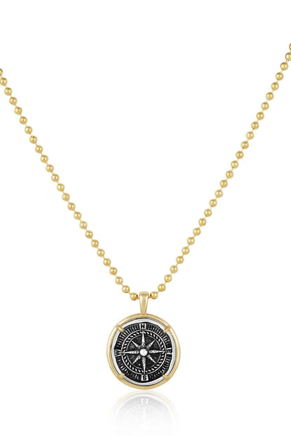 Compass Coin Necklace