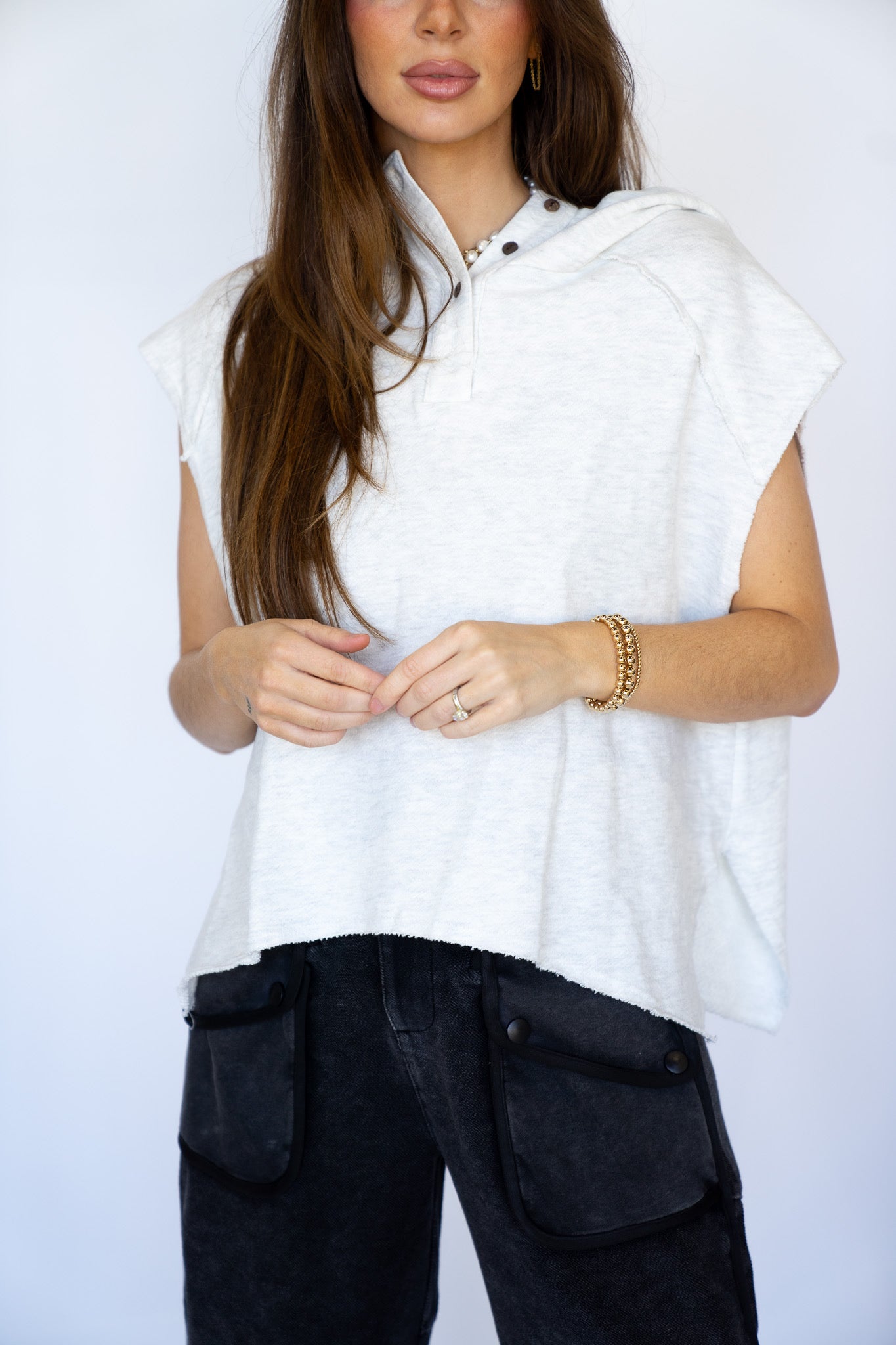 The Oversized Sleeveless Hoodie