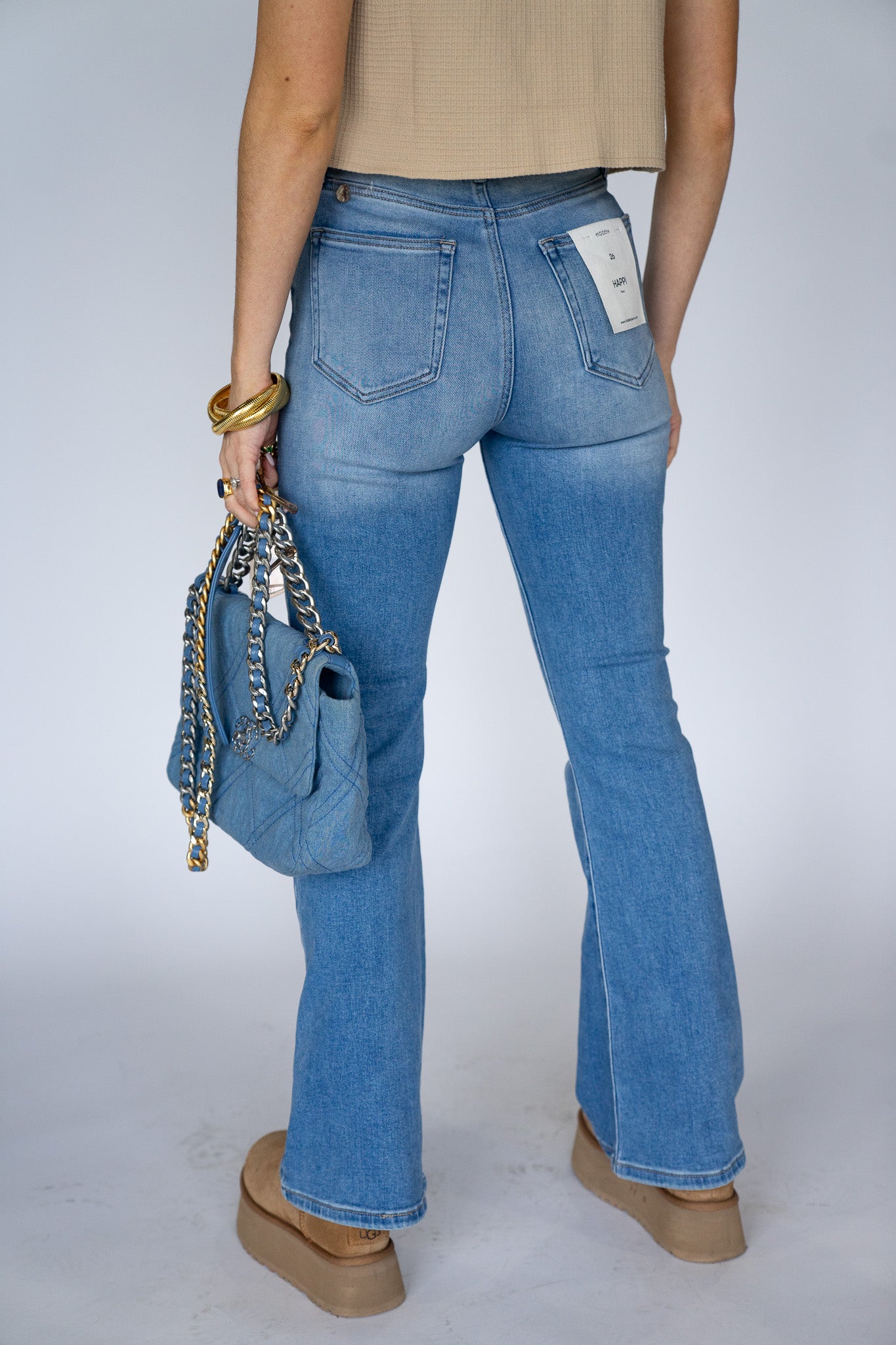 Happi High Rise Flare Jeans (Multiple Colors)