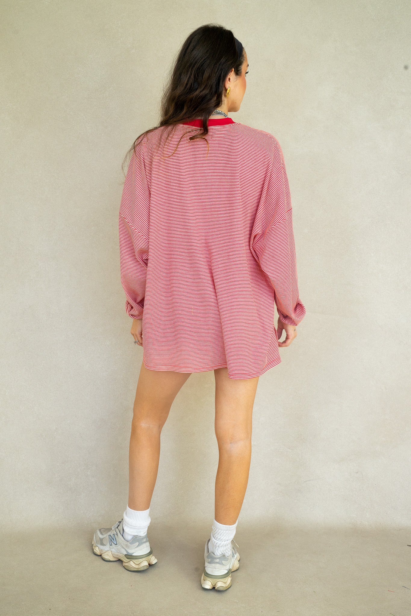 Alex Striped Top- Red