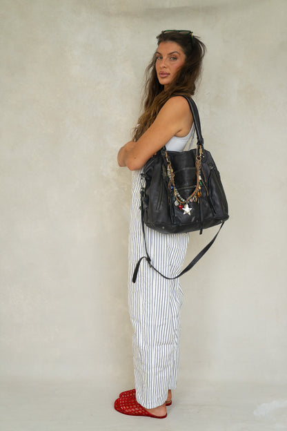Striped Barrel Overalls