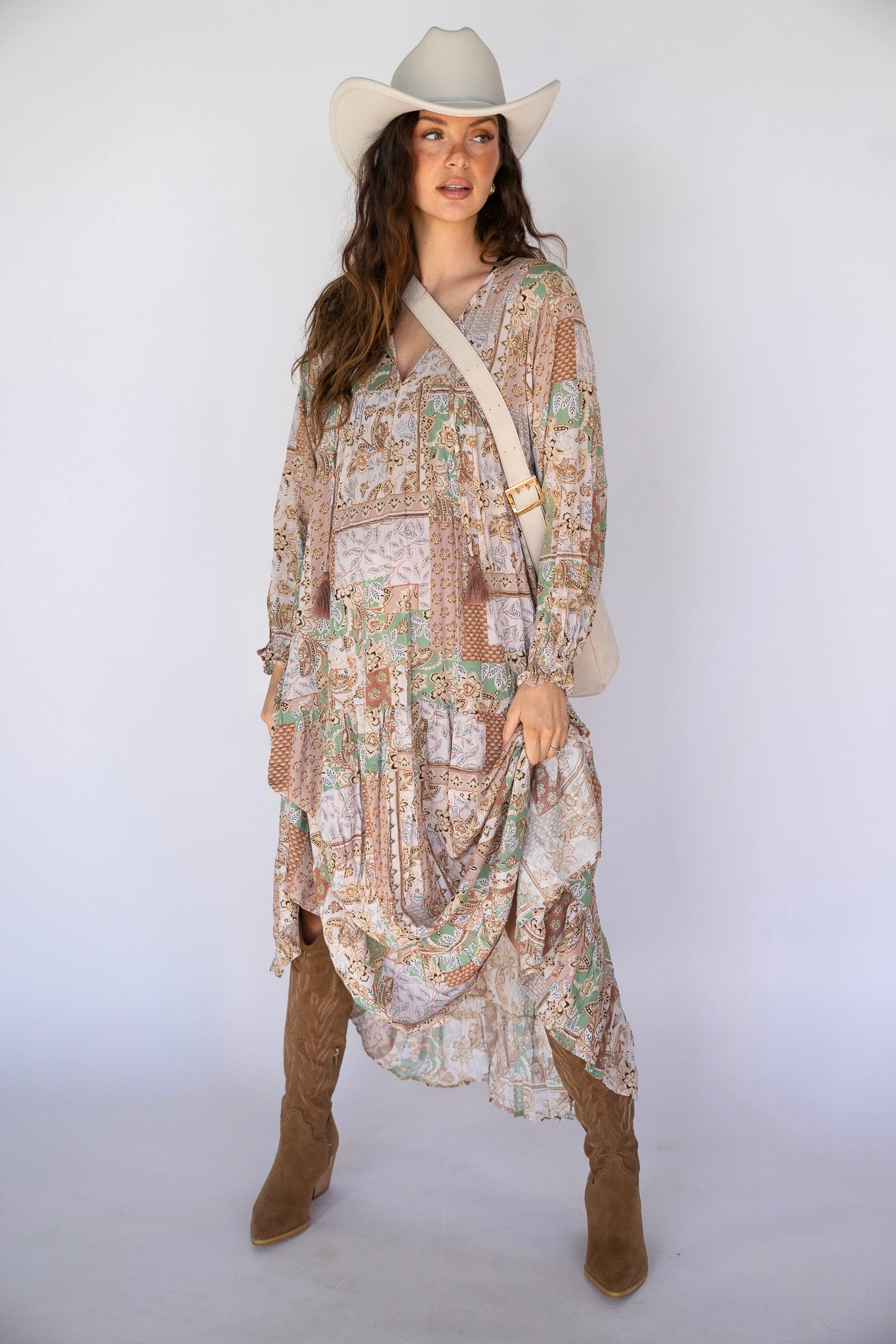 Desert Bloom Boho Maxi