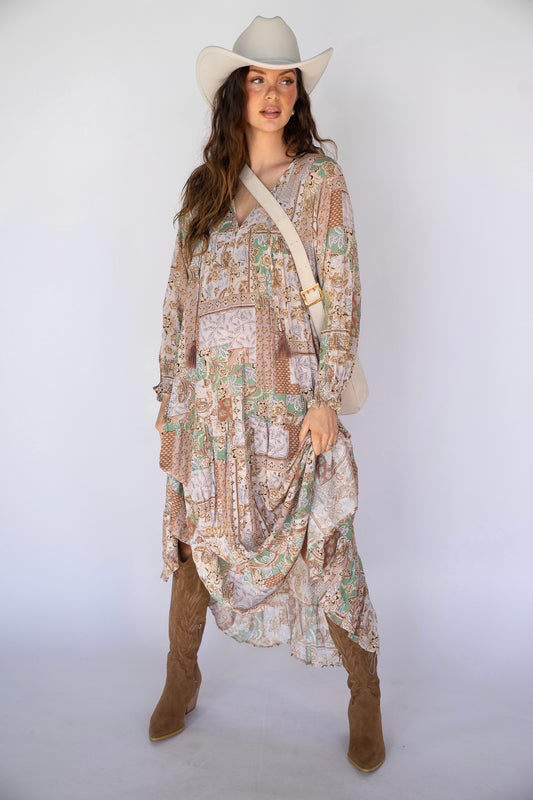 Desert Bloom Boho Maxi