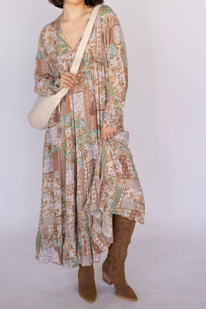 Desert Bloom Boho Maxi