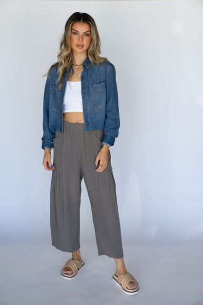 Cropped Staple Denim Jacket