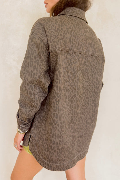 Dark Leopard Shacket