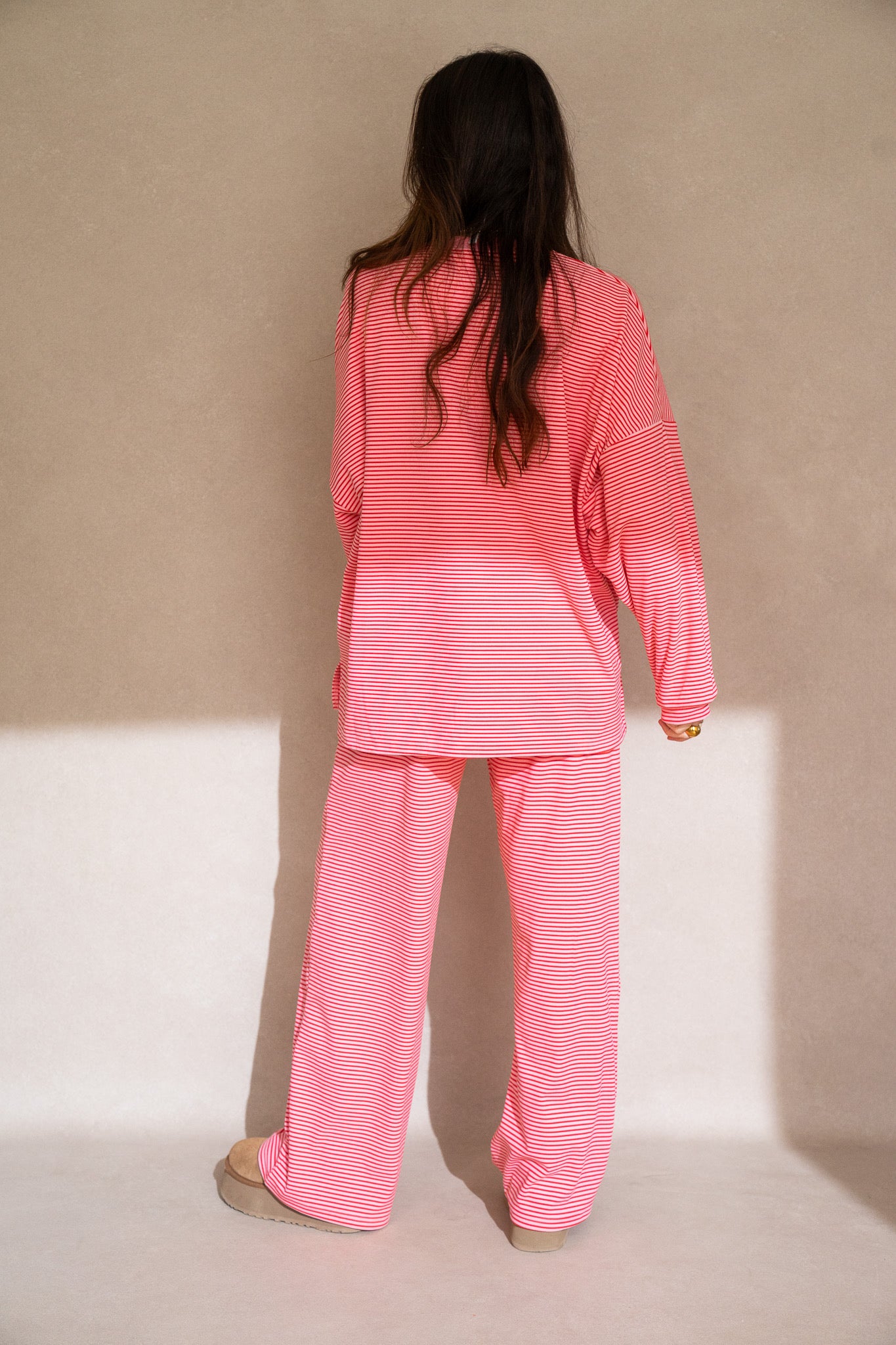 Katy Striped Top: Pink/Red